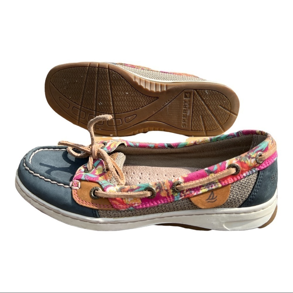SPERRY TOP-SIDER WOMEN’S ANGELFISH FLAMINGO BOAT SHOES SIZE 5.5 M